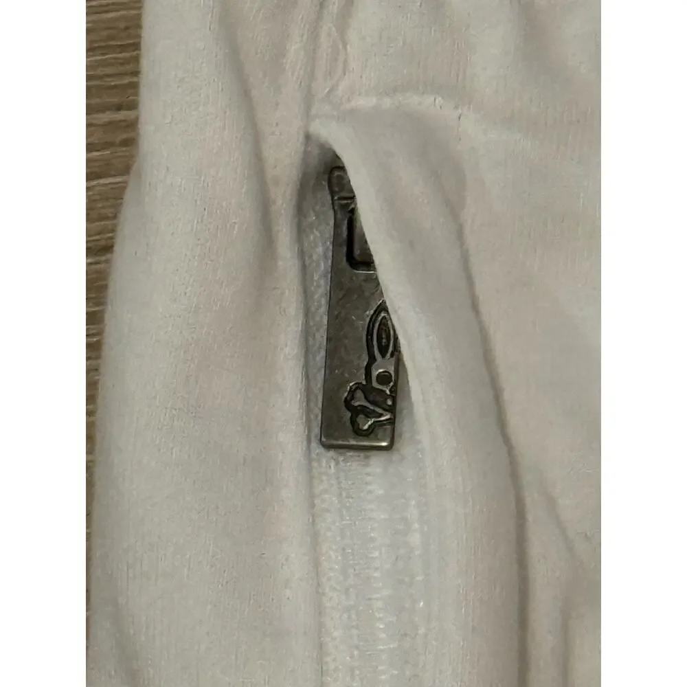 Psycho Bunny Wilkes Cotton Sweat Shorts Men’s Small White With Black Bunny Logo - Picture 3 of 9